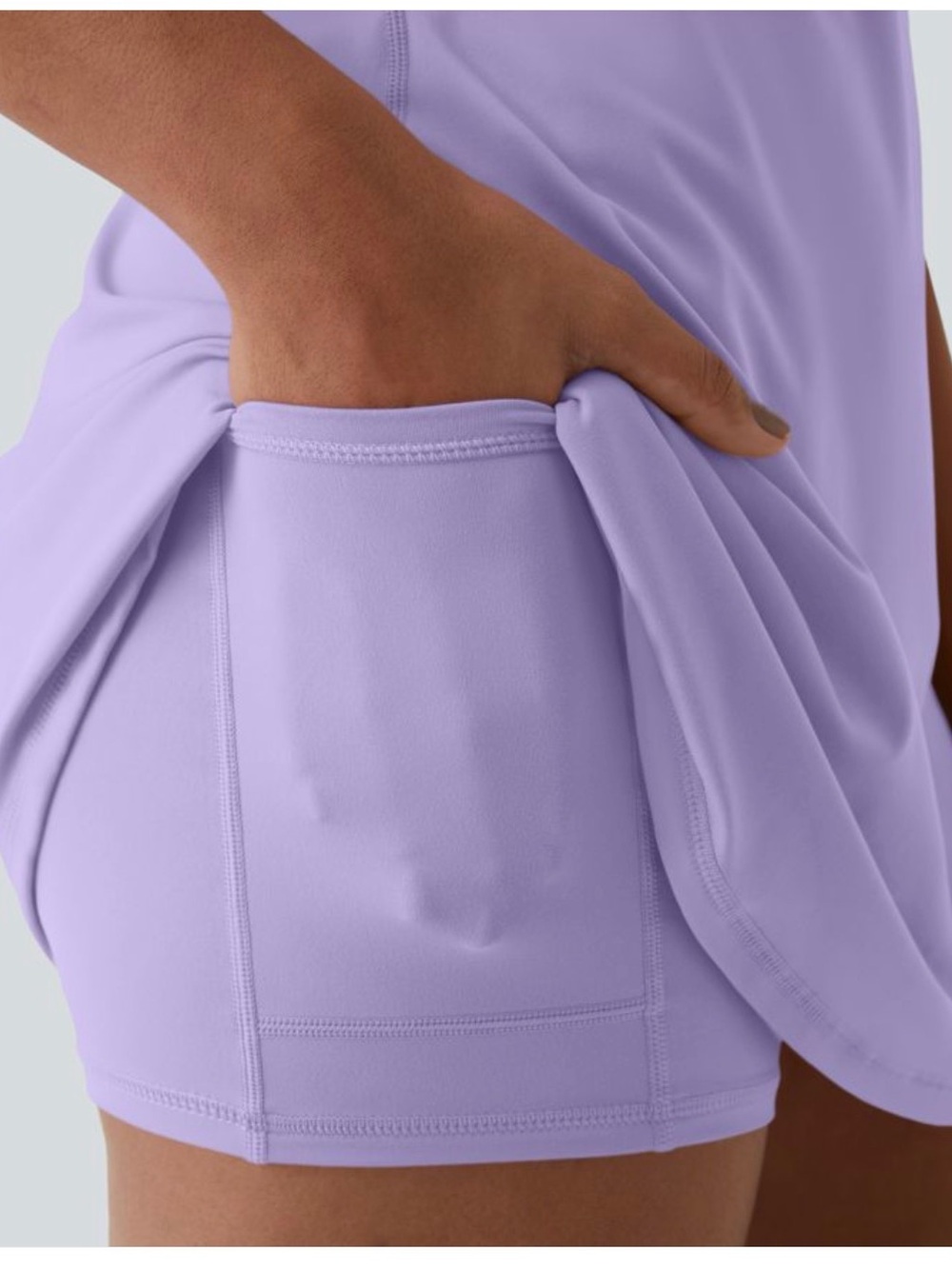 Lavender activewear /tennis dress (medium), lined w/shorts under - Picture 3 of 7